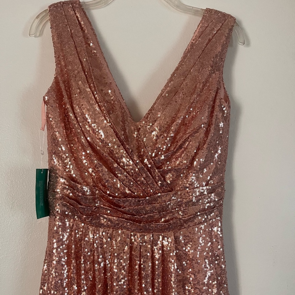 Sparkling Sequin V-Neck Dress